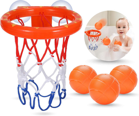 Bath Toys - Bathtub Basketball Hoop for Kids Toddlers - Bath Toys Shower Toys for Kids Ages 4-8,Suction Cup Basketball Hoop & 3 No Hole Balls Set ...