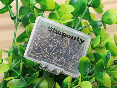 Shapenty Surgical Brass Ball Coil Fish Earring Hooks Clasp Hypo-allergenic Ear Wire Bead Connector Hooks with Large Loop for DIY Jewelry Finding M...