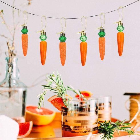 12 Pcs DIY Carrots Craft Ornament Hanging Pendant Decorations - Easter Gift for Decoration & Party Supplies...
