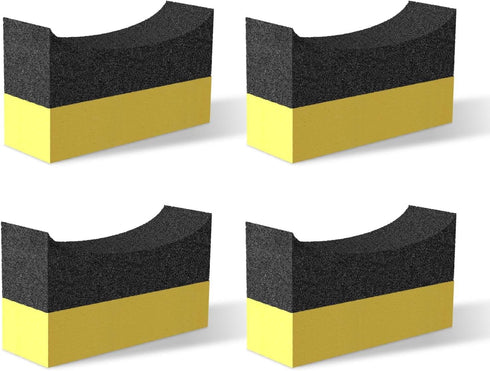 Tire Shine Applicator Pads, Tire Dressing Applicator Sponges, Durable Foam Tire Contour Wheel Shine Cleaning, Reusable Tire Sponges Applicator Pad...