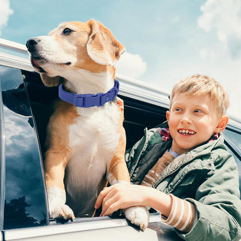 Waterproof Dog Collar Soft Rubber Dog Collar with Safety Buckle Adjustable Pet Collars for Small Medium Large Dogs...