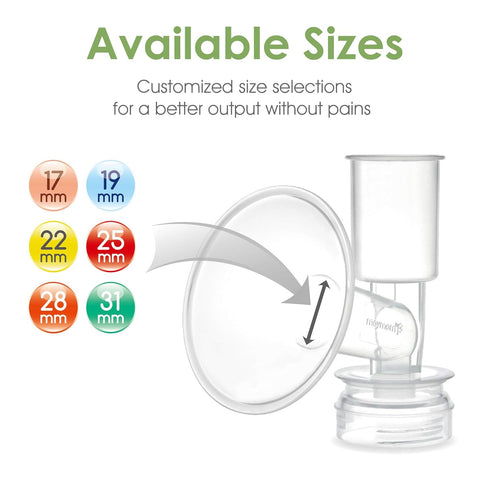 Maymom Duckbill, Replacement Flange Kit Compatible with Ameda Purely Yours, Ultra Breastpump, Flange 17 mm; Made by Maymom (Flange 17 mm (XXS), Du...