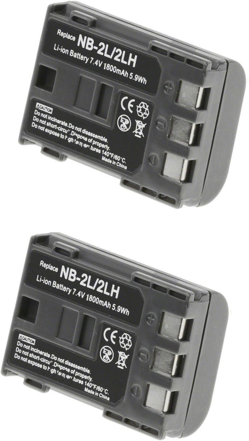 2 Pack Replacement Battery for Canon E160814 Battery - Replacement NB-2LH Battery for Canon Camera & Video Camera...