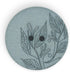 Dritz Round Floral, 28mm, Dark Turquoise, 3 Recycled Hemp Buttons, 28 mm, 3 Count...