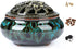 Ceramic Incense Burner with Incense Stick Holder + Insulation use for Stick or Coil Incense, Sage Cones and Frankincense (Fambe Blue)...