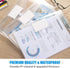 Sooez 5 Pack Plastic Envelopes Poly Envelopes, Clear Document Folders US Letter A4 Size File Envelopes with Label Pocket for School Home Work Offi...