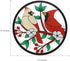 Scwhousi Metal Red Bird Wall Decor,Outdoor Patio Fence Wall Art,Cardinals Hanging Decorations for Living Room Bedroom Chritsmas Thanksgiving...