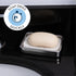 S&T INC. Bar Soap Holder for Kitchen, Bathroom, and Soap Dish, 4 Pack, White, 2.9 inches by 4.4 inches...