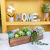 Winlyn Rustic Wooden Planter Box 17.3" L x 3.9" W x 3.9" H Brown Rectangular Planter Decorative Wood Box with Removable Plastic Liner Window Box f...