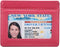 Unisex-Adult's Petite Credit Card Holder Leather Slim Minimalist Wallet, Rose with Id Window, Classic...