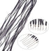 arricraft 100PCS 17.7" Multi-Strand Ribbon Necklace Cord with 3 Loops Waxed Cord Organza Ribbon Alloy Lobster Claw Clasps Chains for Necklace Maki...