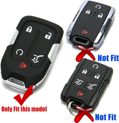 2Pcs Coolbestda Silicone Keyless Remote Entry Cover Accessories Protector Holder Case for 2019 2020 2021 2022 GMC Acadia Terrain Yukon Chevrolet S...