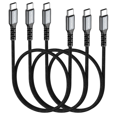 USB C to USB C Cable 1.5FT 3 Pack, Short USB-C 65W Fast Charging USB2.0 Cords for Samsung Galaxy S21/S21+/S20+ Ultra, Note 20/10 Ultra, Air 2020, ...