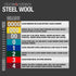 Homax 10120000 Steel Wool, 12 pad, Grade #0000, Rhodes American, Final Finish...