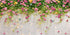 AWERT 24x12 inches Glitter White Brick Wall Aquarium Background Pink Flowers Plant Leaves Spring Garden Scenery Fish Tank Background Reptile Habit...