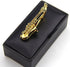Saxophone Tie Clips Sax Tie Bar Tacks Mens Silver Golden Tone Music instrument Tie Clasps Musician Gifts...