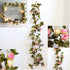 Fielegen 20 LED Rose Flower String Lights Battery Powered 7.2ft Artificial Flower Garland with Lights Rose Vine Fairy Lights for Home Garden Weddi...