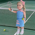 18inch Doll Clothes and accessories-18 Dolls Tennis Sports Outfits-Tops, Short Skirt, Headbands, Hair Band?Doll Socks, Dolls Shoes, Rackets, Ball...