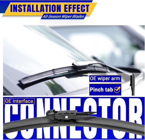 2 wipers Replacement for Toyota Tundra 2007-2020 Toyota Sequoia 2008-2020, Windshield Wiper Blades Original Equipment Replacement - 26"/23" (Set o...