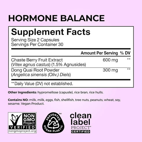 HUM Hormone Balance - Supplement for Women's Health - Support for Cramps, Cravings, Irritability & Hormonal Balance - Chasteberry & Dong Quai Wome...