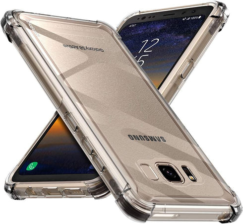for Galaxy S8 Active Case, Shockproof Anti-Scratches Flexible TPU Gel Slim Fit Soft Skin Silicone Protective Case Cover for Samsung Galaxy S8 Acti...