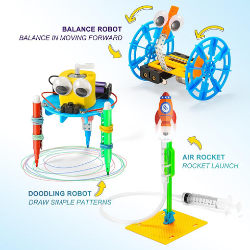 STEM Science Kits Robotics for Kids Age 8-12 6-8 Science Experiments Projects Robot Building STEM Kits Boys Girls Crafts Engineering Electric Moto...