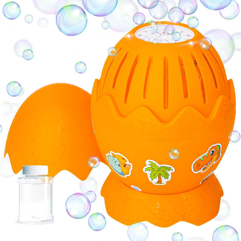 Bubble Machine, Automatic Dinosaur Egg Bubble Maker for Kids Toddlers Outdoor Indoor Play,Bubble Blower with Solution, Toy Gift for Little Boys Gi...