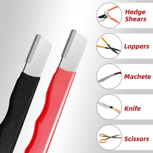 2 Pieces Garden Tool Sharpener, Garden Tool Blade Sharpener for Knife, Garden Knife Sharpener for Hedge Shears Scissors, Mini Sharpener for Garden...