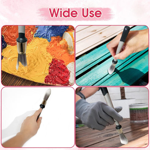 0.45 Inch, 0.6 Inch, 0.75 Inch Small Paint Brush, 3pcs Paint Brushes for Walls, Touch up, Baseboards, Paint Brush for House Wall Corners, Paint Ed...