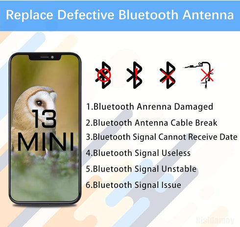 for iPhone 13 Mini Replacement Bluetooth Antenna Signal Flex Cable Part for iPhone 13Mini Bluetooth Wireless Connector Antenna with Fix Tool Kit S...