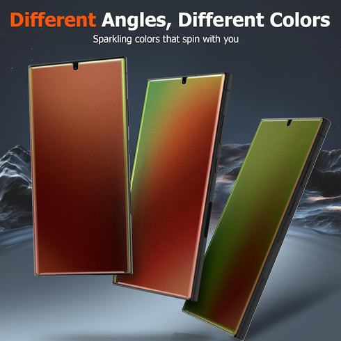 LYWHL 2 Pack for Samsung Galaxy S24 Ultra Privacy Screen Protector, Matte Gradient Colorful Anti-Blue Light Anti-Spy Full Adhesive Flexible Film, ...