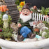 Drinking Coffee Garden Gnome Statue, Wizard Gnome 3D Dwarves, Polyresin Outdoor Sculpture Gnome Statue Garden Figurine Art Garden Decoration for L...
