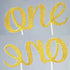 Gold 1st Birthday Topper, Double Sided Glitter, Number One Cake Topper Decoration, One Year Bday Party Decor for Girls and Boys, Couples And Marri...