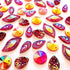 80 Big Flower AB Mixed Size Sew On Rhinestones Flatback Beads Stones Sewing for Clothing Wedding Dress Decorations 2 Holes (Red)...