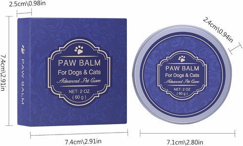 Dog Paw Balm - Pet Paw Moisturizer Dry and Cracked Dog Paw Treatment, Natural Plant-Based Organic Ingredients Safe to Lick...