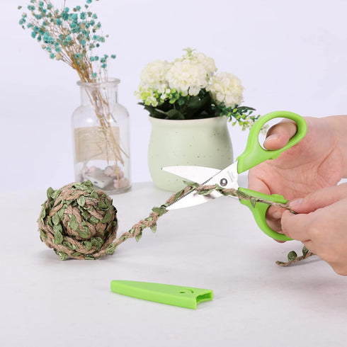 6in Multipurpose Scissors, Stainless Steel Sharp Basic Shears for School Office Home Kitchen Household Craft Supplies w/Protective Cover, Comfort ...