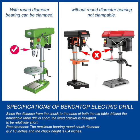 Square Hole Drill Bit Adapter, Mortising Attachment for Hand Drill/Drill Press, Mortise and Tenon Tools, Square Hole Drill Bits for Wood, Accessor...