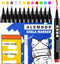 Chalk Markers - 12 Vibrant, Erasable, Fine Tip, Includes 3 Metallic Liquid Chalk Markers - Wet Erase Markers Fine Point - Chalk Board Pens for Acr...