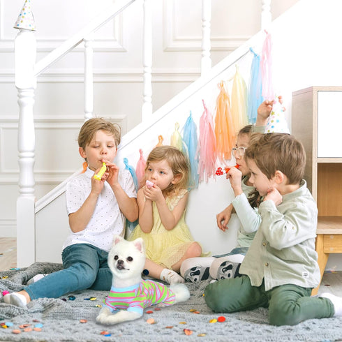 TONY HOBY Dog Pajamas, Male Dog Pajamas with Blue Stripe, Dog 4 Legged Pajamas Pet Clothes for Small Medium Size Dog (Green&Blue, Boy, XS)...