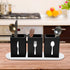 Kathfly 4 Pcs Silverware Caddy Utensil Holder for Countertop Silverware Organizer with Wood Tray Spoon Fork Holder for Kitchen Parties(Black)...