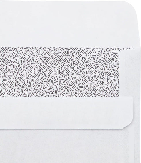 LUXPaper #10 Business Envelopes | Security Tint | Simple Seal | 4 1/8" x 9 1/2" | White | 24lb. Text | 50 Qty...