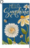 Hello Sunshine Sunflower Daisy Garden Flag 12x18 Inch Double Sided Summer Seasonal Outdoor Decoration(B)...