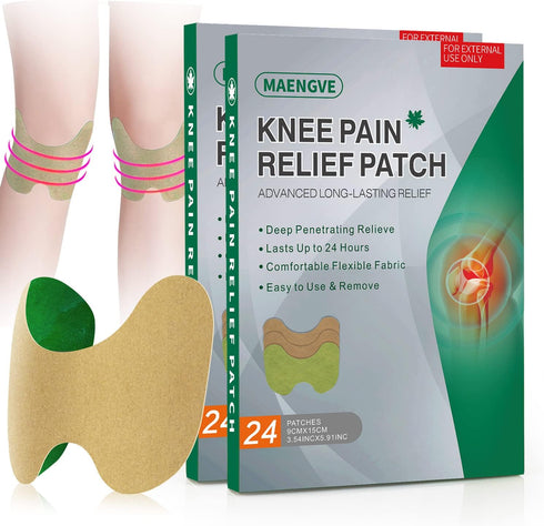 Knee Patches | Maximum Strength | Long-Lasting Relief for Joint & Muscle | 48 Count (Pack of 2)...