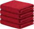 joybest Cotton Kitchen Towels, 4-Pack Waffle Weave Ultra Soft Absorbent Dish Towels Quick Drying Kitchen Dish Cloths, 18 in x 28 in, Red...