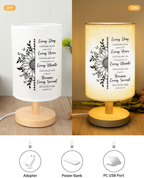 Christian Gifts for Women Table Lamp, Religious Gifts for Women with Bible Verse Prayer Inspirational Gifts Fabric Lamp Spiritual Gifts for Women,...