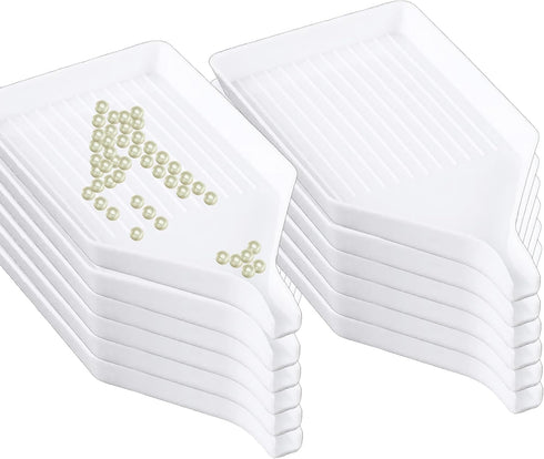 12PCS Diamond Art Painting Sorting Trays – 3.8x2.8 Inch Plastic Diamond Art Painting Bead Sorting Trays Organizer Diamond Painting Accessories and...