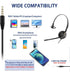 Arama Cell Phone Headset with Mic Noise Canceling, 3.5mm Wired Headset for iPhone Samsung PC iPad, Computer Headset for Skype for Business Office,...