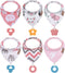 Baby Bandana Drool Bibs 6-Pack and Teething Toys 6-Pack Made with 100% Organic Cotton, Absorbent and Soft Unisex...