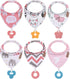 Baby Bandana Drool Bibs 6-Pack and Teething Toys 6-Pack Made with 100% Organic Cotton, Absorbent and Soft Unisex...