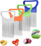 Onion Slicer- 4 Pcs Potato Chips Slicer Stainless Steel Onion Holde Ultra-thin Potato Cutter Slicer Vegetable Tomato Lemon Meat Fork Slicing for K...